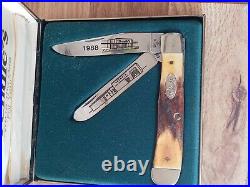 Vintage USA Case XX 1988 Stag Brendles Knife Store 5254 Trapper Pocket Knife