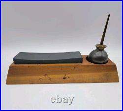 Vintage W. R. Case Knife Sharpening Stone with Oil Can Countertop Store Display