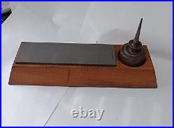 Vintage W. R. Case Knife Sharpening Stone with Oil Can Countertop Store Display