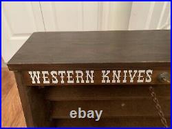 Vintage WESTERN KNIVES Display case/storage