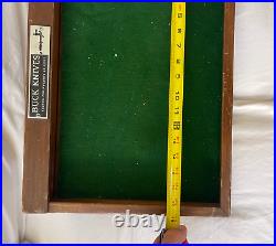 Vintage Wood Buck Knives Knife Wood Glass Counter Top Store Display Case Lock