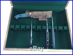 Vintage Wood Knife Display Storage Case