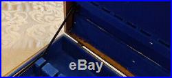 Vintage Wood Silverware Flatware Storage Lined Chest Box Case Crafting (#0008)