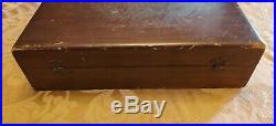 Vintage Wood Silverware Flatware Storage Lined Chest Box Case Crafting (#0008)