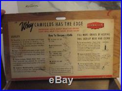 Vintage Wooden Camillus Quality Knives Display & Storage Case Rare
