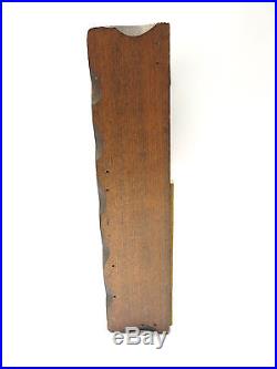 Vintage handmade all wooden knife storage case 13 inches in height