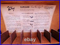 Vintage wooden and glass CAMILLUS Pocket Knives Store display case