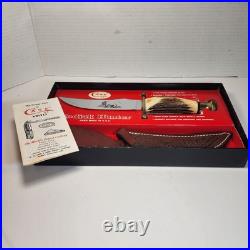 Vtg 1980 Case XX Kodiak WithGenuine Stag Handles & Sheath In Box WithPaper & Out Box