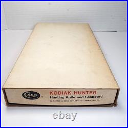 Vtg 1980 Case XX Kodiak WithGenuine Stag Handles & Sheath In Box WithPaper & Out Box