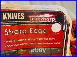 Vtg Knife Display Hardware General Store 1960's Truesharp SS Carbon folding Lot