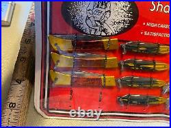 Vtg Knife Display Hardware General Store 1960's Truesharp SS Carbon folding Lot