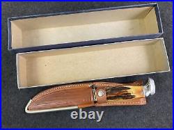 Vtg Very Scarce (box) 1940-65 Case 523-5 Stag Nos Fixed Blade Knife Sheath Box