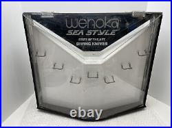 WENOKA SEA STYLE DIVING KNIFE KNIVES STORE DISPLAY CASE 2-SIDED ROTATING 20 x 18