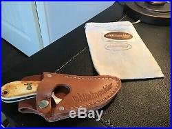 WHITEKNUCKLER FIXED BLADE KNIFE USA Leather case, storage bag and decal