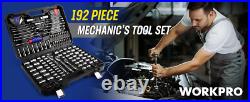 WORKPRO Mechanic Tool Set 192 Piece Socket Wrench Set withStorage Case One Size WORKPRO Mechanic Tool Set 192 Piece Socket Wrench Set withStorage Case One Size