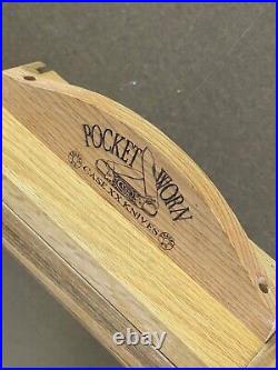 WR Case XX Pocket Worn Knife Display Countertop Wood store retail Counter with Key