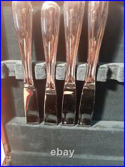 Wallace Silversmiths Flatware 18/10 Stainless Steel Set in Storage CASE 25 pcs