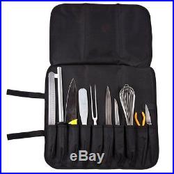 Winco 10 Compartment Knife Bag Portable Tools Storage Case Holder Pockets Safety