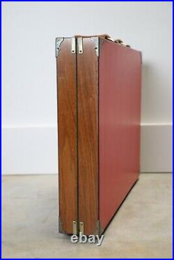 Wood pocket knife collectors case briefcase display carrier salesman