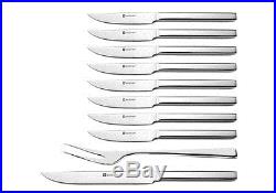 Wusthof 10pc Stainless Steel Carving & Steak Knife Set with Wooden Storage Case