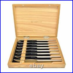 Wusthof 8pc Stainless Steel Mignon Steak Knife Set with Olivewood Storage Case