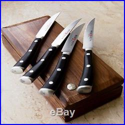 Wusthof Classic Ikon 4.5 Steak Knife Set with Black Walnut Display/Storage Case
