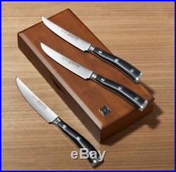 Wusthof Classic Ikon Steak Knife Set/Set of 4/Walnut Storage Case New in Box