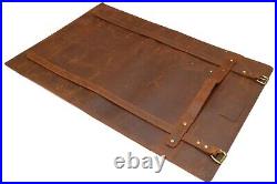 Yoshihiro Genuine Natural Leather Knife Culinary Roll Storage Bag Case (Brown)