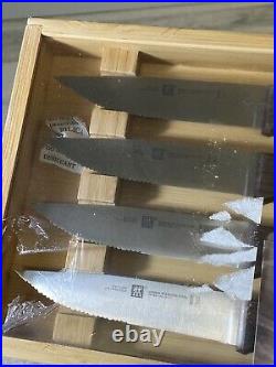 ZWILLING 4-pc Steakhouse Steak Knife Set with Storage Case 39134-000 New