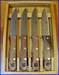 ZWILLING J. A. Henckels 4-pc Steakhouse Steak Knife Set Storage Case SHIPS FREE