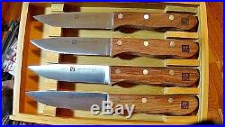 ZWILLING J. A. Henckels 4-pc Steakhouse Steak Knife Set Storage Case SHIPS FREE