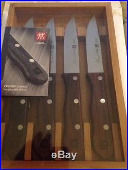 ZWILLING J. A. Henckels 4-pc Steakhouse Steak Knife Set with Wooden Storage Case